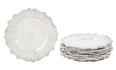 Lot 331 - Set of Twelve Gorham Sterling Silver Bread and...
