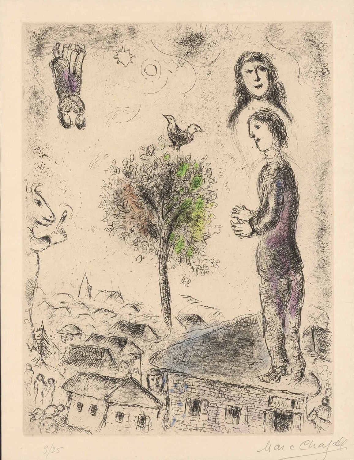 Lot 30 - Marc Chagall CELUI QUI DIT LES CHOSES SANS...