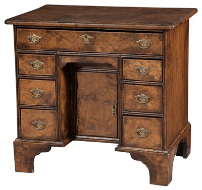 Lot 240 - George II Style Walnut Kneehole Desk/Dressing...