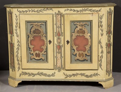 Lot 548 - Continental Painted Side Cabinet Height 42 1/2...