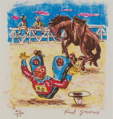 Lot 116 - Red Grooms (b. 1937) BRONCO BUSTER Color...