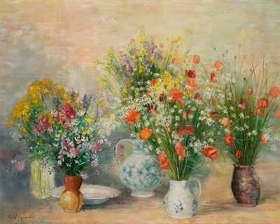 Lot 102 - Andre Vignoles French, 1920-2017 Bouquets...