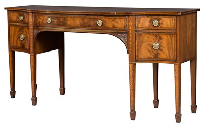 Lot 241 - George III Style Inlaid Mahogany Sideboard...