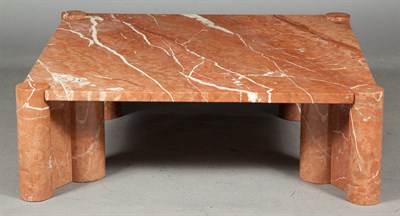 Lot 376 - Rojo Alicante Marble Jumbo Low Table Designed...