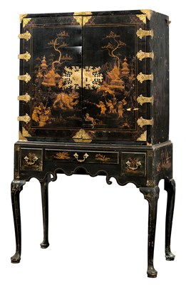 Lot 229 - George I Brass-Mounted Black-Japanned and...