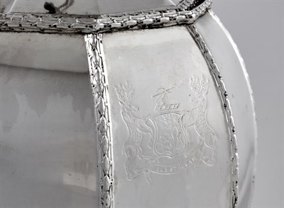 Lot 260 - Pair of George III Style Silver-Plated Lamps...