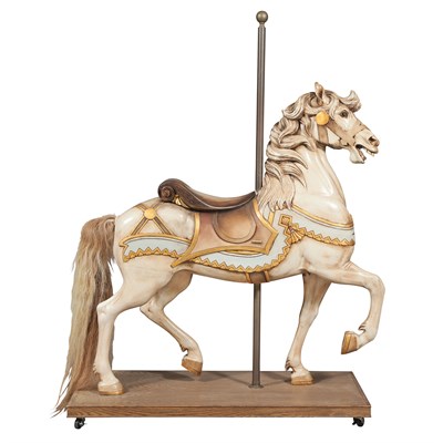 Lot 301 - American Carved and Painted Outer Row Stander...