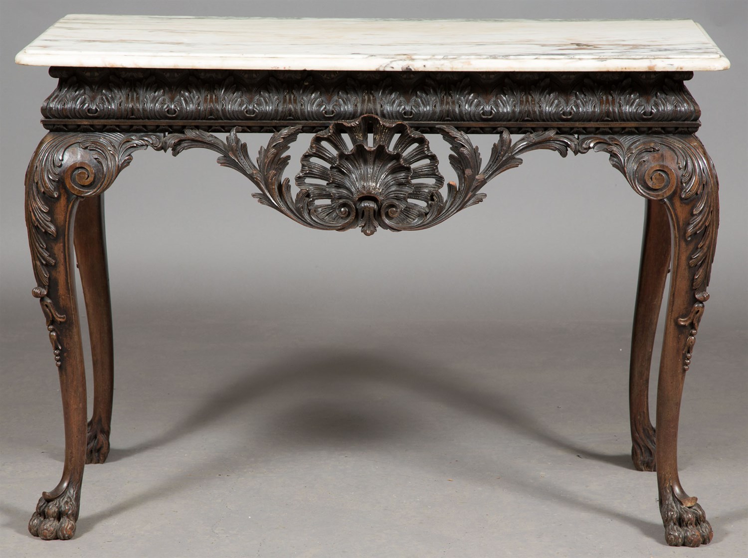 Lot 238 - Irish George II Style Mahogany Marble Top Pier...