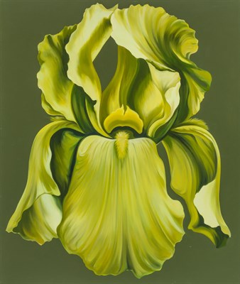Lot 1076 - Lowell Nesbitt American, 1933-1993 Green Iris,...