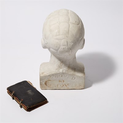 Lot 177 - Plaster Phrenology Bust Together with a Book...