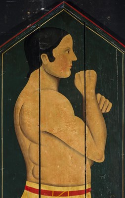 Lot 58 - Folk Art School 19th/20th Century The Pugilist...