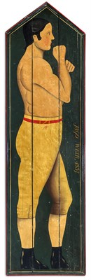 Lot 58 - Folk Art School 19th/20th Century The Pugilist...