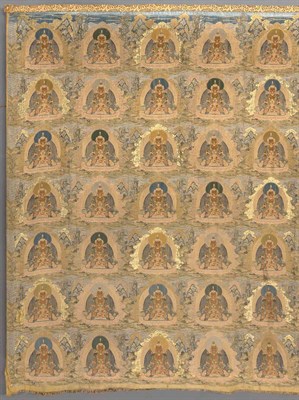 Lot 34 - Imperial Tibetan Gold Woven Brocade Hanging of...