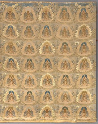 Lot 34 - Imperial Tibetan Gold Woven Brocade Hanging of...