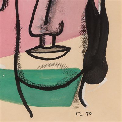 Lot 1054 - Fernand Leger French, 1881-1955 Tete de Femme,...