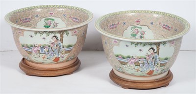 Lot 338 - Pair of Chinese Polychrome Decorated Ceramic...