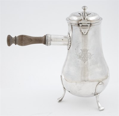 Lot 203 - Louis XV Silver Chocolate Pot Paris, 1717-1722...