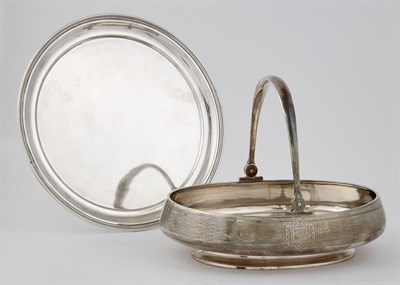 Lot 158 - Russian Silver Salver; Together with a Russian...