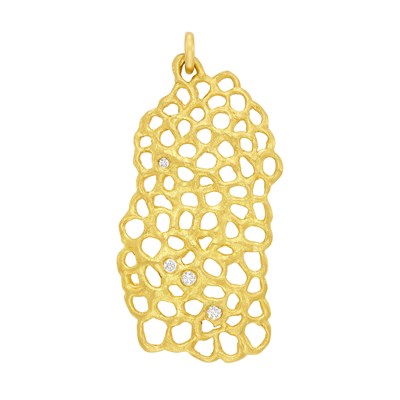 Lot 797 - High Karat Gold and Diamond Pendant, Linda Lee Johnson