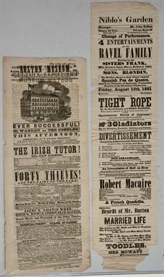 Lot 117 - [THEATER BROADSIDES] Two nineteenth century...