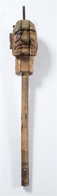 Lot 130 - Wooden Carnival Game Head Circa late 19th...