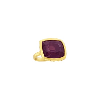Lot 781 - High Karat Gold and Garnet Ring, by Linda Lee Johnson