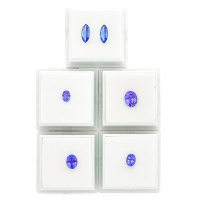 Lot 1639 - Five Unmounted Tanzanites