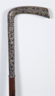 Lot 276 - Continental Silver and Niello Cane Height of...