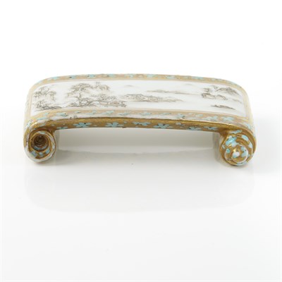 Lot 256 - Chinese Porcelain Brushrest 19th Century Of...