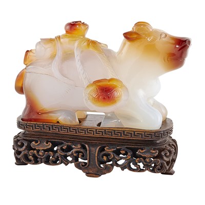 Lot 250 - Chinese Agate Boy on a Buffalo The child...
