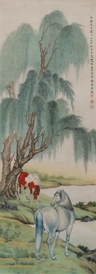 Lot 221 - Ma Jin Guan Pin 20th Century Hanging scroll...