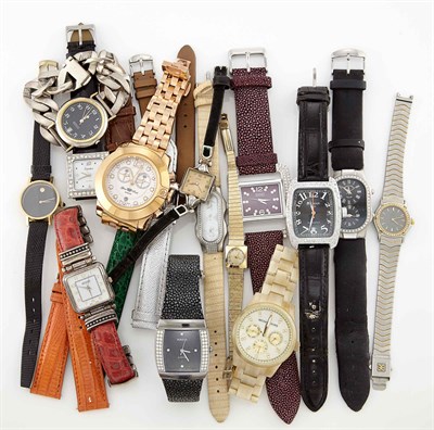Lot 1604 - Group of Metal and Costume Watches, Fragments and Straps