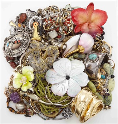 Lot 1704 - Group of Imitation Pearl, Bead, Silver, Metal and Costume Jewelry and Fragments