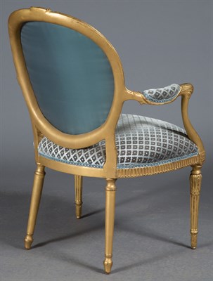 Lot 259 - Pair of George III Giltwood Open Armchairs in...