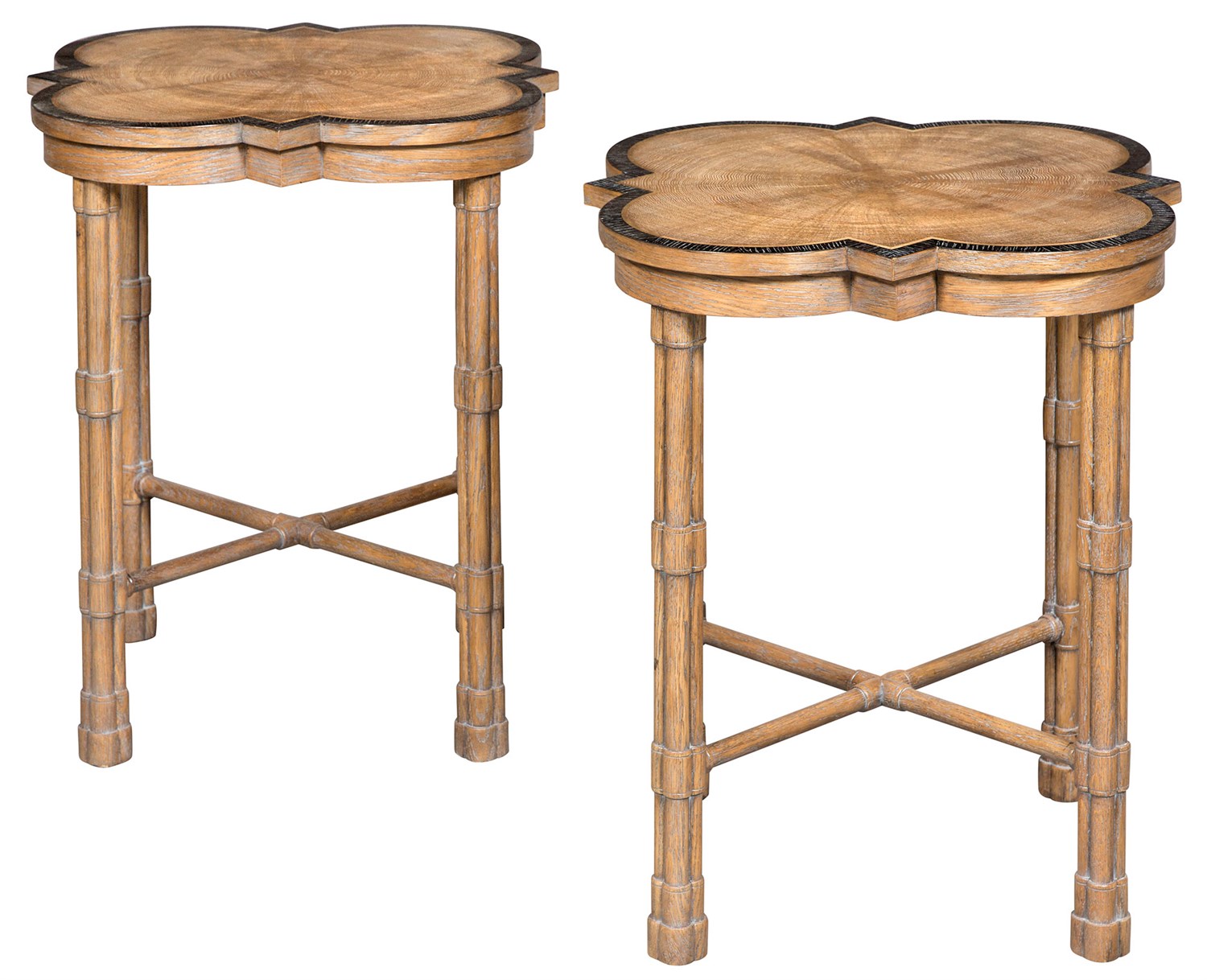 Lot 273 - Pair of Gothic Style Inlaid Oak Occasional...