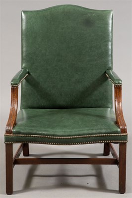 Lot 232 - George III Mahogany Leather-Upholstered Open...