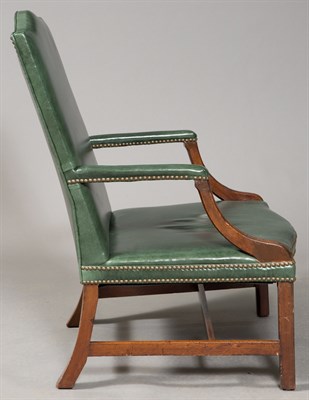 Lot 232 - George III Mahogany Leather-Upholstered Open...