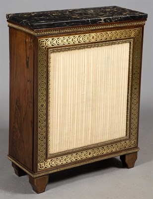 Lot 276 - Pair of Regency Brass-Inlaid Rosewood Cabinets...