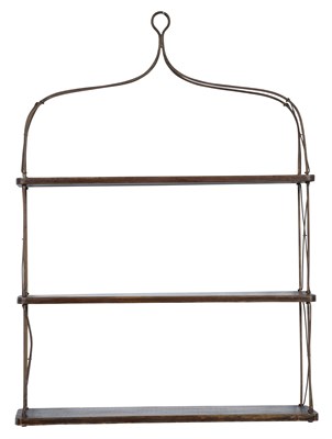 Lot 262 - Regency Faux Rosewood and Gilt Wire-Form Three...