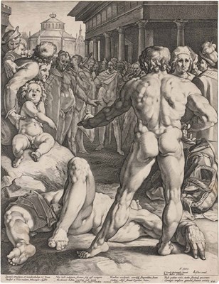 Lot 124 - Jan Muller (1571-1628) THE FIGHT BETWEEN...