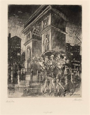 Lot 192 - John Sloan EASTER EVE, WASHINGTON SQUARE (M....