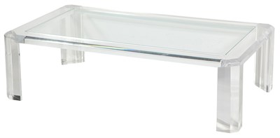 Lot 262 - Acrylic and Glass Low Table The rectangular...