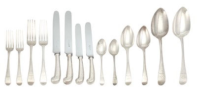 Lot 157 - Assembled George III Sterling Silver Flatware...
