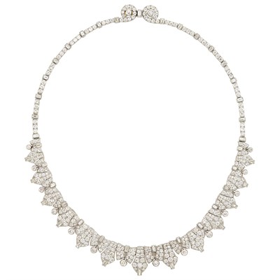 Lot 332 - Platinum and Diamond Necklace
