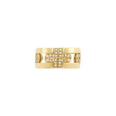 Lot 549 - Gold and Diamond 'Parentesi' Band Ring, Bulgari