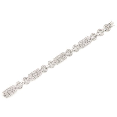 Lot 1420 - White Gold and Diamond Bracelet