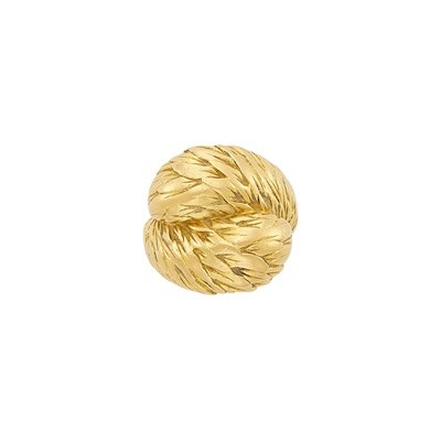 Lot 470 - Gold Crossover Bombé Ring, Van Cleef & Arpels, France