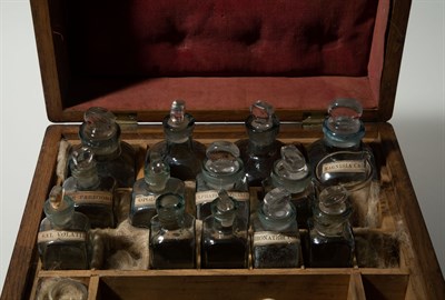 Lot 203 - English Stained Wood Apothecary Cabinet Late...