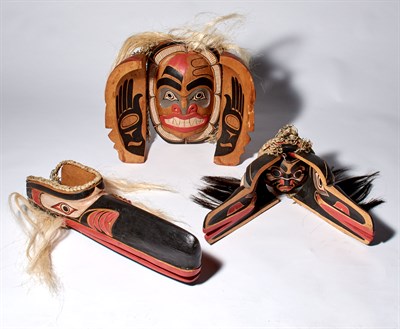 Lot 57 - Group of Three Pacific Northwest Style Carved...
