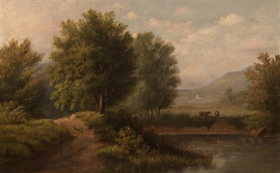 Lot 13 - American School 19th Century Landscape with...